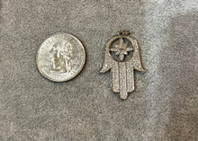 Load image into Gallery viewer, CHARM: RHINESTONE HAMSA (GOLD/SILVER)