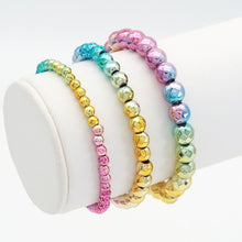 Load image into Gallery viewer, BRACELET: RAINBOW HEMATITE BEADS