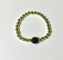 Load image into Gallery viewer, L & J COLLECTION BRACELET: STACKER BLACK PAVE BALL