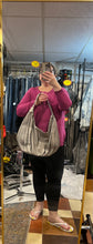 Load image into Gallery viewer, VEGAN BAG: RHINESTONE HOBO ACCENT (SILVER)