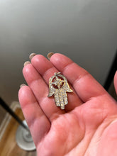 Load image into Gallery viewer, CHARM: RHINESTONE HAMSA (GOLD/SILVER)