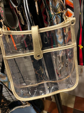 Load image into Gallery viewer, SALE MESSENGER: CLEAR JELLY BLACK W STAR STRAP (GOLD)