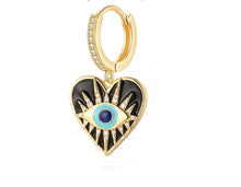 Load image into Gallery viewer, CHARM: RHINESTONE HEART EYE W LOOP