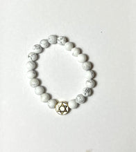 Load image into Gallery viewer, L & J COLLECTION BRACELET: STACKER JEWISH STAR (WHITE CHARM)