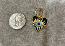 Load image into Gallery viewer, CHARM: RHINESTONE HEART EYE W LOOP
