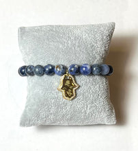 Load image into Gallery viewer, L & J COLLECTION BRACELET: STACKER HAMSA PAVE CHARM