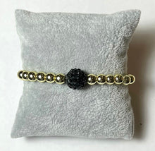 Load image into Gallery viewer, L & J COLLECTION BRACELET: STACKER BLACK PAVE BALL