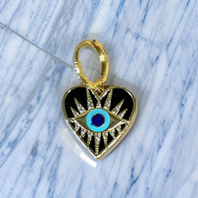 Load image into Gallery viewer, CHARM: RHINESTONE HEART EYE W LOOP