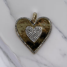 Load image into Gallery viewer, CHARM: PAVE HEART (GOLD/SILVER)