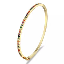 Load image into Gallery viewer, SALE BRACELET: BANGLE RAINBOW STONES