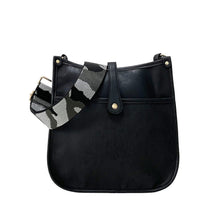 Load image into Gallery viewer, VEGAN MESSENGER: BLACK WITH CAMO SILVER BLACK STRAP