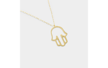 Load image into Gallery viewer, NECKLACE: GOLD HAMSA