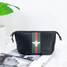 Load image into Gallery viewer, SALE NEOPRENE COSMETIC BAG: BLACK RED GREEN BEE