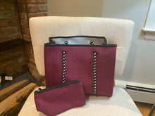 Load image into Gallery viewer, SALE MEDIUM NEOPRENE TOTE: MERLOT