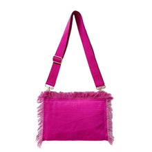 Load image into Gallery viewer, SALE CANVAS FRINGE CROSSBODY: FUSCHIA