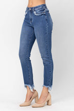Load image into Gallery viewer, DENIM: HIGH RISE FRINGE POCKET