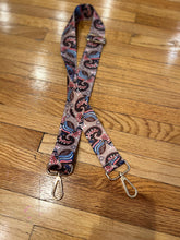 Load image into Gallery viewer, BAG STRAP: PAISLEY (SILVER or GOLD HARDWARE)