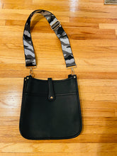 Load image into Gallery viewer, VEGAN MESSENGER: BLACK WITH CAMO SILVER BLACK STRAP