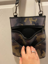 Load image into Gallery viewer, SALE NEOPRENE MESSENGER GREEN/BLACK CAMO W BLACK STRIPE