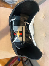 Load image into Gallery viewer, NEOPRENE TOTE: "BEE CAMO” WHITE RED BLACK