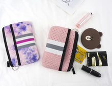 Load image into Gallery viewer, NEOPRENE ZIPPER POUCH/ KEY CHAIN: CHAMPAGNE GOLD