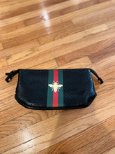 Load image into Gallery viewer, SALE NEOPRENE COSMETIC BAG: BLACK RED GREEN BEE