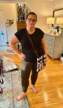 Load image into Gallery viewer, SALE NEOPRENE MESSENGER CAMO NAVY GREY RAINBOW STRIPE