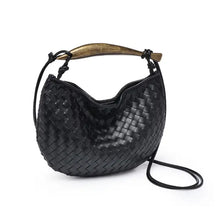 Load image into Gallery viewer, CROSSBODY: WOVEN W BRASS HANDLE
