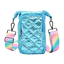Load image into Gallery viewer, PUFFER: WATER BOTTLE CROSSBODY BAG (AQUA BLUE)
