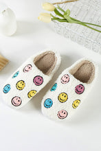 Load image into Gallery viewer, SLIPPERS: COLORFUL SMILE (BLACK or WHITE)
