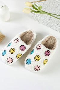 SLIPPERS: COLORFUL SMILE (BLACK or WHITE)