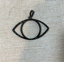 Load image into Gallery viewer, CHARM: PAVE HEMATITE EYE
