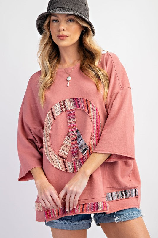 TOP: PEACE TERRY PULLOVER