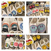 Load image into Gallery viewer, SLIPPERS: BLUE SMILE
