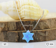 Load image into Gallery viewer, NECKLACE: OPAL STAR (SOLID CENTER)
