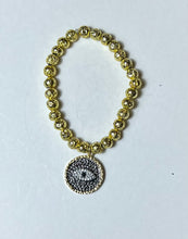 Load image into Gallery viewer, L &amp; J COLLECTION BRACELET: STACKER PAVE DISC EYE
