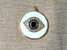 Load image into Gallery viewer, CHARM: ENAMEL EYE (WHITE)

