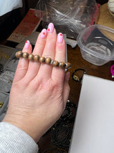 Load image into Gallery viewer, L &amp; J COLLECTION BRACELET: STACKER WOOD BEAD WITH PAVE RING
