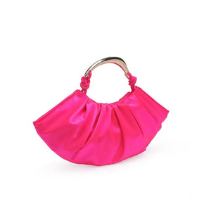 EVENING BAG: VEGAN SATIN CLUTCH (PINK)