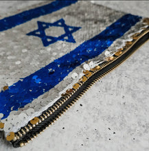 Load image into Gallery viewer, SEQUIN COIN PURSE: ISRAELI FLAG
