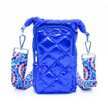 Load image into Gallery viewer, PUFFER: WATER BOTTLE CROSSBODY BAG (INDIGO BLUE)
