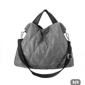 PUFFER: QUILTED SHOULDER/CROSSBODY(SLATE)