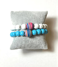 Load image into Gallery viewer, L &amp; J COLLECTION BRACELET: STACKER WOOD PASTELS W SWIRL
