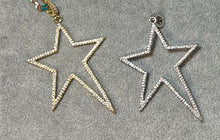 Load image into Gallery viewer, CHARM: RHINESTONE PAVE STAR (SILVER/GOLD)
