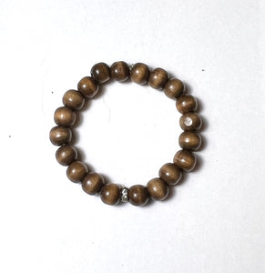 L & J COLLECTION BRACELET: STACKER WOOD BEADS