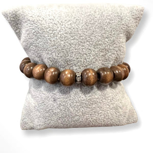 L & J COLLECTION BRACELET: STACKER WOOD BEAD