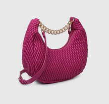 Load image into Gallery viewer, EVENING BAG: VEGAN TEXTURED CLUTCH (FUCHSIA)
