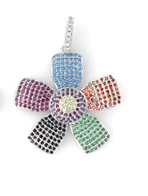 Load image into Gallery viewer, CHARM: PAVE RAINBOW FLOWER SMILE
