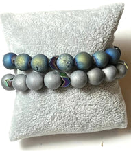 Load image into Gallery viewer, L &amp; J COLLECTION BRACELET: STACKER DRUZY W ACCENT BEADS
