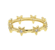 Load image into Gallery viewer, RING: STACKABLE BAND (GOLD STAR)
